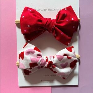 Red and Pink Heart headband for baby